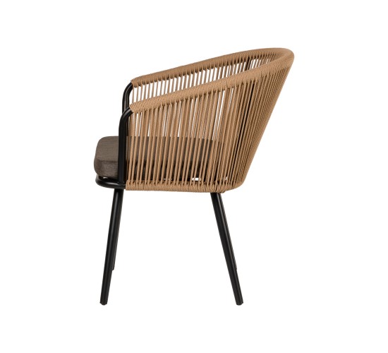 Πολυθρόνα Κήπου ArteLibre LOFOI Μαύρο/Καφέ Αλουμίνιο/Rattan 60x62x81cm Πολυθρόνα Κήπου ArteLibre LOFOI Μαύρο/Καφέ Αλουμίνιο/Rattan 60x62x81cm