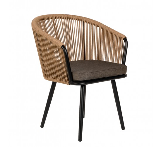 Πολυθρόνα Κήπου ArteLibre LOFOI Μαύρο/Καφέ Αλουμίνιο/Rattan 60x62x81cm Πολυθρόνα Κήπου ArteLibre LOFOI Μαύρο/Καφέ Αλουμίνιο/Rattan 60x62x81cm