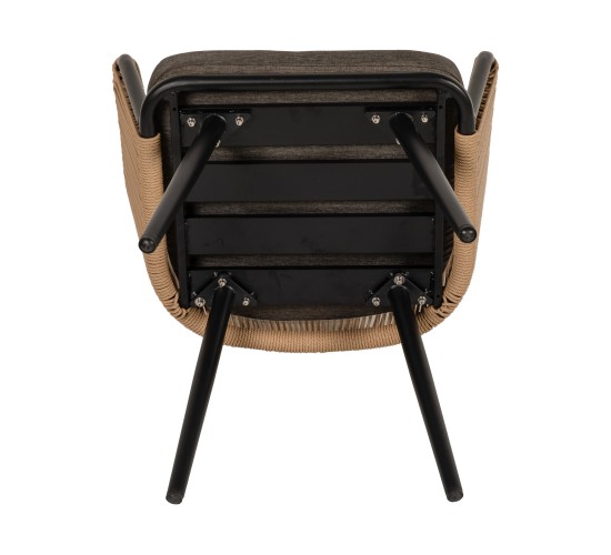 Πολυθρόνα Κήπου ArteLibre LOFOI Μαύρο/Καφέ Αλουμίνιο/Rattan 60x62x81cm Πολυθρόνα Κήπου ArteLibre LOFOI Μαύρο/Καφέ Αλουμίνιο/Rattan 60x62x81cm
