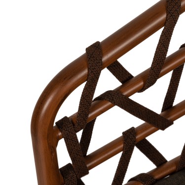 Πολυθρόνα Κήπου ArteLibre BOYOMA Καφέ Αλουμίνιο/Ύφασμα 57x61x79cm