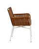 Πολυθρόνα Κήπου ArteLibre BLUENILE Λευκό/Καφέ Αλουμίνιο/Rattan 49x42x81cm