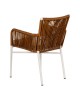 Πολυθρόνα Κήπου ArteLibre BLUENILE Λευκό/Καφέ Αλουμίνιο/Rattan 49x42x81cm