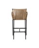 Σκαμπό ArteLibre KINTAMPO Μπεζ/Μαύρο Αλουμίνιο/Rattan 55x58x108cm