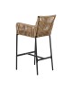 Σκαμπό ArteLibre KINTAMPO Μπεζ/Μαύρο Αλουμίνιο/Rattan 55x58x108cm