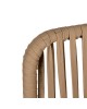 Σκαμπό ArteLibre KINTAMPO Μπεζ/Μαύρο Αλουμίνιο/Rattan 55x58x108cm