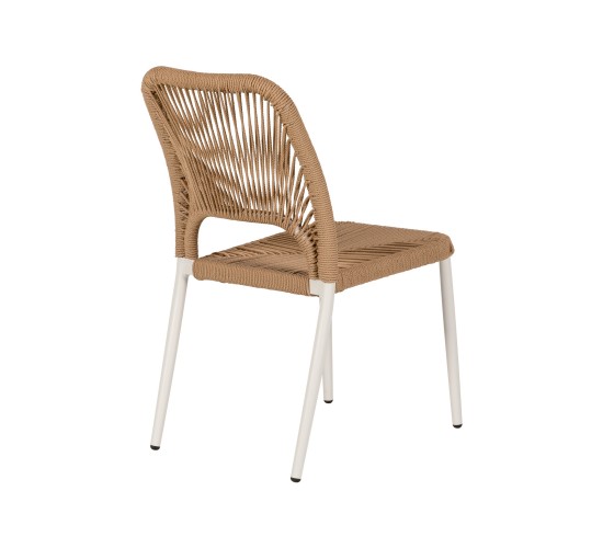 Καρέκλα Κήπου ArteLibre TINKISSO Λευκό/Φυσικό Αλουμίνιο/Rattan 45x63x82cm
