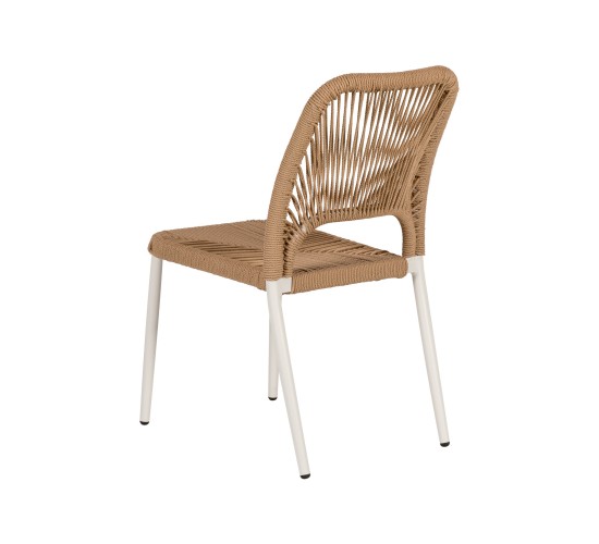 Καρέκλα Κήπου ArteLibre TINKISSO Λευκό/Φυσικό Αλουμίνιο/Rattan 45x63x82cm