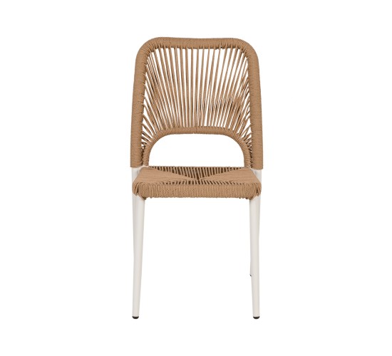 Καρέκλα Κήπου ArteLibre TINKISSO Λευκό/Φυσικό Αλουμίνιο/Rattan 45x63x82cm