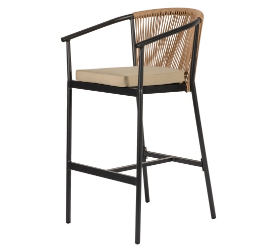 Σκαμπό ArteLibre MANDRAKA Μαύρο/Φυσικό Αλουμίνιο/Rattan 56x63x108cm Σκαμπό ArteLibre MANDRAKA Μαύρο/Φυσικό Αλουμίνιο/Rattan 56x63x108cm