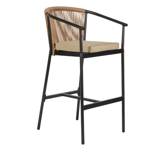 Σκαμπό ArteLibre MANDRAKA Μαύρο/Φυσικό Αλουμίνιο/Rattan 56x63x108cm Σκαμπό ArteLibre MANDRAKA Μαύρο/Φυσικό Αλουμίνιο/Rattan 56x63x108cm