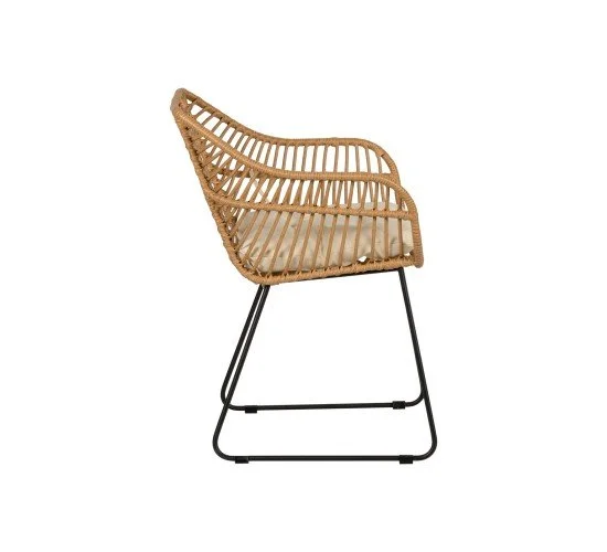 Πολυθρόνα Κήπου KALAMBO Φυσικό/Μαύρο Αλουμίνιο/Rattan 56x57x81cm Πολυθρόνα Κήπου KALAMBO Φυσικό/Μαύρο Αλουμίνιο/Rattan 56x57x81cm