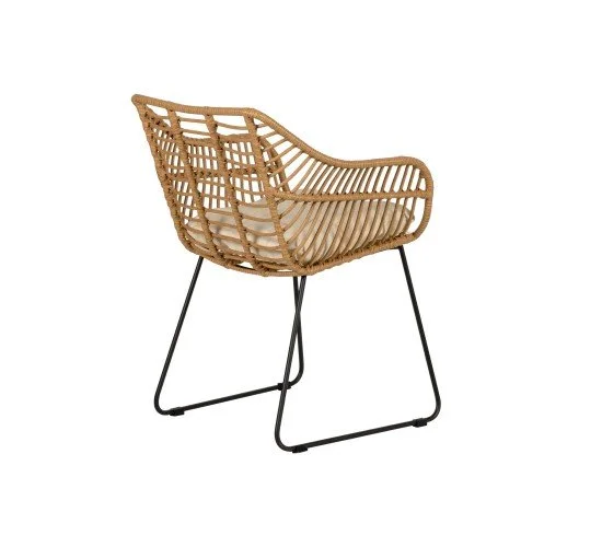 Πολυθρόνα Κήπου KALAMBO Φυσικό/Μαύρο Αλουμίνιο/Rattan 56x57x81cm Πολυθρόνα Κήπου KALAMBO Φυσικό/Μαύρο Αλουμίνιο/Rattan 56x57x81cm