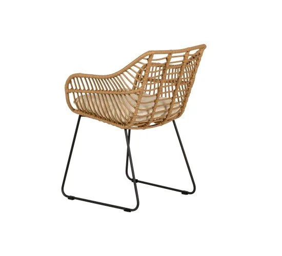 Πολυθρόνα Κήπου KALAMBO Φυσικό/Μαύρο Αλουμίνιο/Rattan 56x57x81cm Πολυθρόνα Κήπου KALAMBO Φυσικό/Μαύρο Αλουμίνιο/Rattan 56x57x81cm