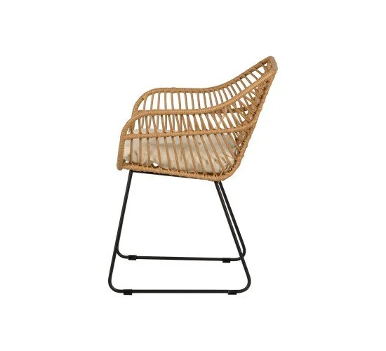 Πολυθρόνα Κήπου KALAMBO Φυσικό/Μαύρο Αλουμίνιο/Rattan 56x57x81cm Πολυθρόνα Κήπου KALAMBO Φυσικό/Μαύρο Αλουμίνιο/Rattan 56x57x81cm