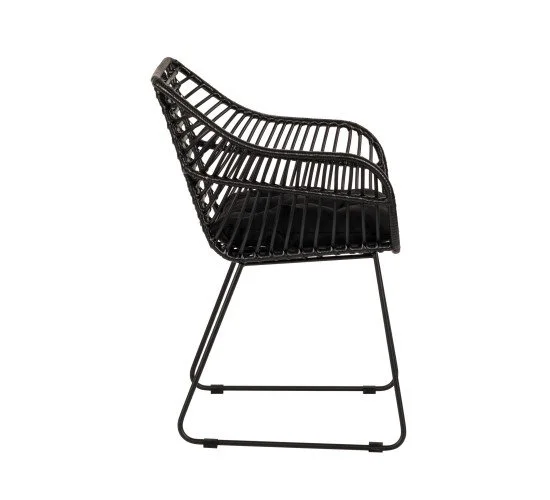 Πολυθρόνα Κήπου KALAMBO Μαύρο Αλουμίνιο/Rattan 56x57x81cm Πολυθρόνα Κήπου KALAMBO Μαύρο Αλουμίνιο/Rattan 56x57x81cm