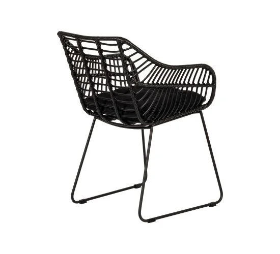 Πολυθρόνα Κήπου KALAMBO Μαύρο Αλουμίνιο/Rattan 56x57x81cm Πολυθρόνα Κήπου KALAMBO Μαύρο Αλουμίνιο/Rattan 56x57x81cm