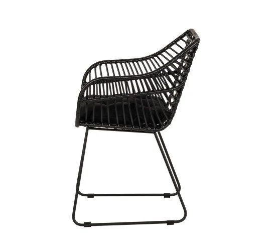 Πολυθρόνα Κήπου KALAMBO Μαύρο Αλουμίνιο/Rattan 56x57x81cm Πολυθρόνα Κήπου KALAMBO Μαύρο Αλουμίνιο/Rattan 56x57x81cm