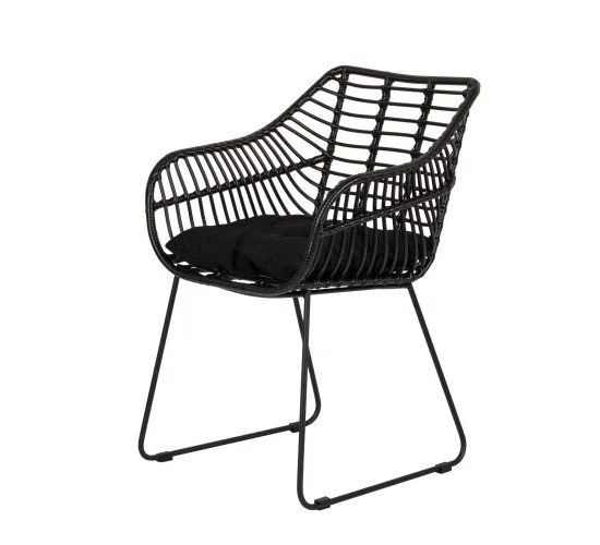 Πολυθρόνα Κήπου KALAMBO Μαύρο Αλουμίνιο/Rattan 56x57x81cm Πολυθρόνα Κήπου KALAMBO Μαύρο Αλουμίνιο/Rattan 56x57x81cm