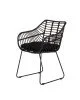 Πολυθρόνα Κήπου KALAMBO Μαύρο Αλουμίνιο/Rattan 56x57x81cm Πολυθρόνα Κήπου KALAMBO Μαύρο Αλουμίνιο/Rattan 56x57x81cm