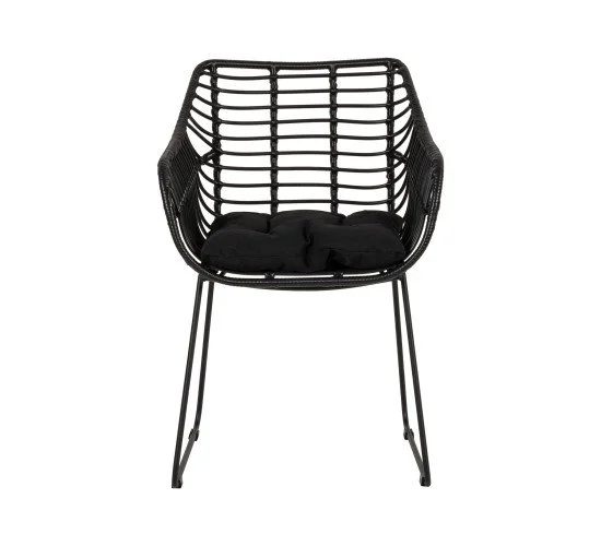 Πολυθρόνα Κήπου KALAMBO Μαύρο Αλουμίνιο/Rattan 56x57x81cm Πολυθρόνα Κήπου KALAMBO Μαύρο Αλουμίνιο/Rattan 56x57x81cm