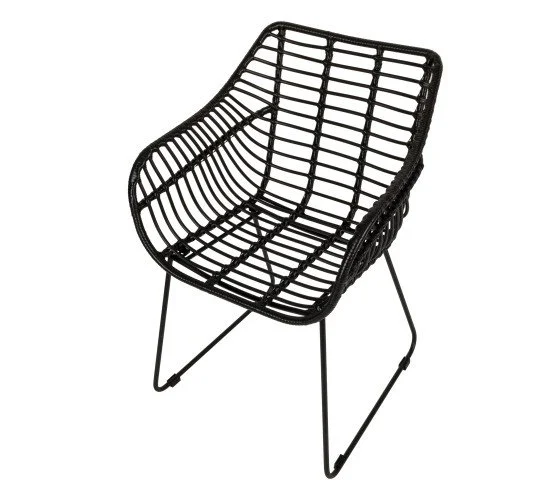 Πολυθρόνα Κήπου KALAMBO Μαύρο Αλουμίνιο/Rattan 56x57x81cm Πολυθρόνα Κήπου KALAMBO Μαύρο Αλουμίνιο/Rattan 56x57x81cm