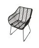 Πολυθρόνα Κήπου KALAMBO Μαύρο Αλουμίνιο/Rattan 56x57x81cm Πολυθρόνα Κήπου KALAMBO Μαύρο Αλουμίνιο/Rattan 56x57x81cm