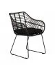 Πολυθρόνα Κήπου KALAMBO Μαύρο Αλουμίνιο/Rattan 56x57x81cm Πολυθρόνα Κήπου KALAMBO Μαύρο Αλουμίνιο/Rattan 56x57x81cm