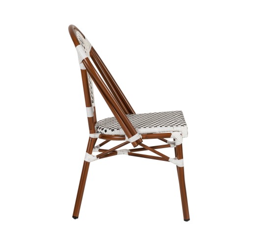 Καρέκλα Κήπου ArteLibre MUTARAZI Λευκό/Μαύρο Αλουμίνιο/Rattan 50x57x85cm Καρέκλα Κήπου ArteLibre MUTARAZI Λευκό/Μαύρο Αλουμίνιο/Rattan 50x57x85cm