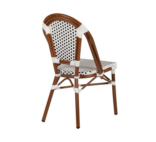 Καρέκλα Κήπου ArteLibre MUTARAZI Λευκό/Μαύρο Αλουμίνιο/Rattan 50x57x85cm Καρέκλα Κήπου ArteLibre MUTARAZI Λευκό/Μαύρο Αλουμίνιο/Rattan 50x57x85cm