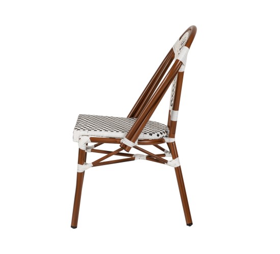 Καρέκλα Κήπου ArteLibre MUTARAZI Λευκό/Μαύρο Αλουμίνιο/Rattan 50x57x85cm Καρέκλα Κήπου ArteLibre MUTARAZI Λευκό/Μαύρο Αλουμίνιο/Rattan 50x57x85cm