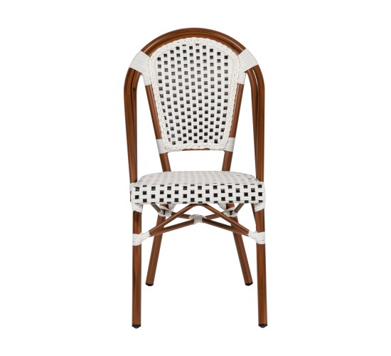 Καρέκλα Κήπου ArteLibre MUTARAZI Λευκό/Μαύρο Αλουμίνιο/Rattan 50x57x85cm Καρέκλα Κήπου ArteLibre MUTARAZI Λευκό/Μαύρο Αλουμίνιο/Rattan 50x57x85cm