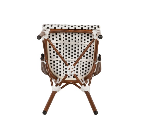Καρέκλα Κήπου ArteLibre MUTARAZI Λευκό/Μαύρο Αλουμίνιο/Rattan 50x57x85cm Καρέκλα Κήπου ArteLibre MUTARAZI Λευκό/Μαύρο Αλουμίνιο/Rattan 50x57x85cm