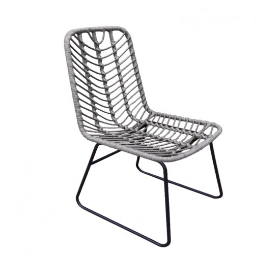 Καρέκλα Κήπου ArteLibre OSASCO Γκρι/Μαύρο Μέταλλο/Rattan 63x47x87cm Καρέκλα Κήπου ArteLibre OSASCO Γκρι/Μαύρο Μέταλλο/Rattan 63x47x87cm