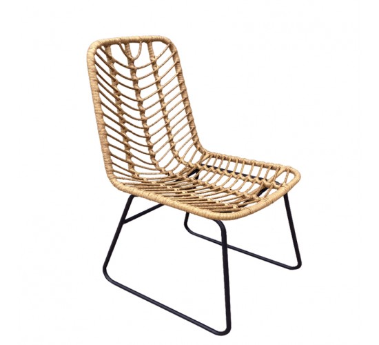 Καρέκλα Κήπου ArteLibre OSASCO Φυσικό/Μαύρο Μέταλλο/Rattan 63x47x87cm Καρέκλα Κήπου ArteLibre OSASCO Φυσικό/Μαύρο Μέταλλο/Rattan 63x47x87cm