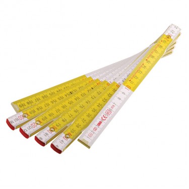 Μετρό Κίτρινο/Λευκό Ξύλο 2m