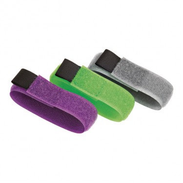 Δεματικό Hook Loop Γκρι/Πράσινο/Μοβ 18cmx20mm Σετ 3Τμχ