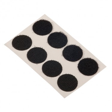 Αυτοκόλλητο Hook Loop Στρογγυλό Μαύρο 20mm 8 Σετ