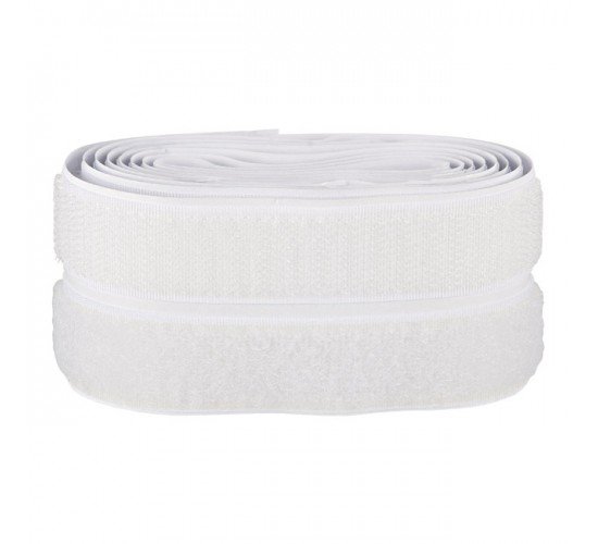 Ταινία Hook Loop Αυτοκόλλητο Λευκό 60cmx20mm Ταινία Hook Loop Αυτοκόλλητο Λευκό 60cmx20mm