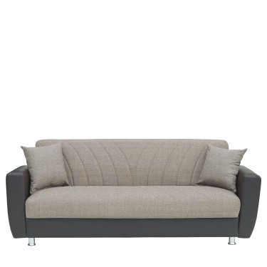 Καναπές Κρεβάτι Τριθέσιος ArteLibre JUAN Καφέ/Μπεζ 210x84x86cm