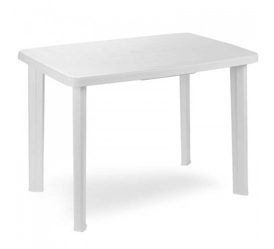 Τραπέζι κήπου Faretto από πολυπροπυλένιο σε χρώμα λευκό 100x68x72εκ.