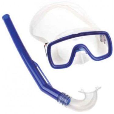 fortis ΣΕΤ ΜΑΣΚΑ & ΑΝΑΠΝΕΥΣΤΗΡΑΣ ΠΑΙΔΙΚΟ PVC ΜΠΛΕ