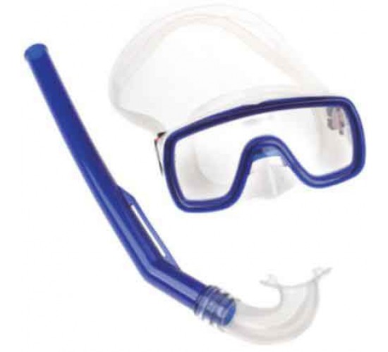 fortis ΣΕΤ ΜΑΣΚΑ & ΑΝΑΠΝΕΥΣΤΗΡΑΣ ΠΑΙΔΙΚΟ PVC ΜΠΛΕ