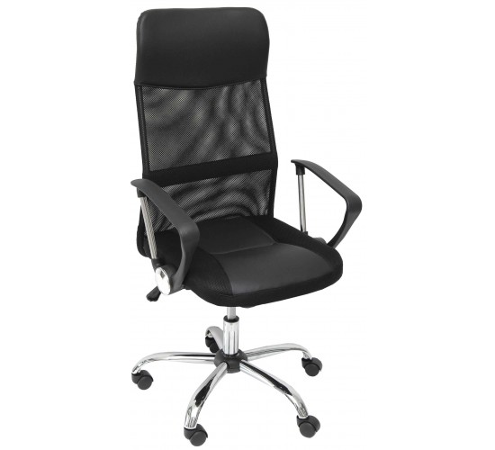 Velco  Pro Systems ΚΑΡΕΚΛΑ ΓΡΑΦΕΙΟΥ ΜΑΥΡΗ- ΔΙΑΣΤΑΣΕΙΣ: 60x60x109/118 cm- ΕΠΙΦΑΝΕΙΑ ΔΙΑΤΡΗΤΟ & PVC