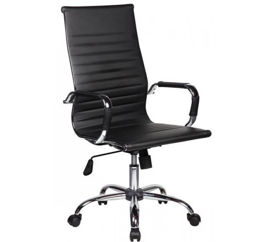 Velco Pro Systems ΚΑΡΕΚΛΑ ΓΡΑΦΕΙΟΥ ΜΑΥΡΗ ΔΙΕΥΘΥΝΤΟΥ -ΔΙΑΣΤΑΣΕΙΣ: 55x53x105/115cm- ΕΠΙΦΑΝΕΙΑ PU