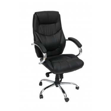 Velco Pro Systems ΠΟΛΥΘΡΟΝΑ ΓΡΑΦΕΙΟΥ ΜΑΥΡΗ ΔΙΕΥΘΥΝΤΟΥ- ΔΙΑΣΤΑΣΕΙΣ: 65x55x115/120cm ΕΠΙΦΑΝΕΙΑ PVC