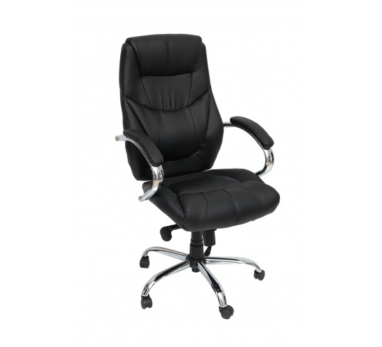 Velco Pro Systems ΠΟΛΥΘΡΟΝΑ ΓΡΑΦΕΙΟΥ ΜΑΥΡΗ ΔΙΕΥΘΥΝΤΟΥ- ΔΙΑΣΤΑΣΕΙΣ: 65x55x115/120cm ΕΠΙΦΑΝΕΙΑ PVC