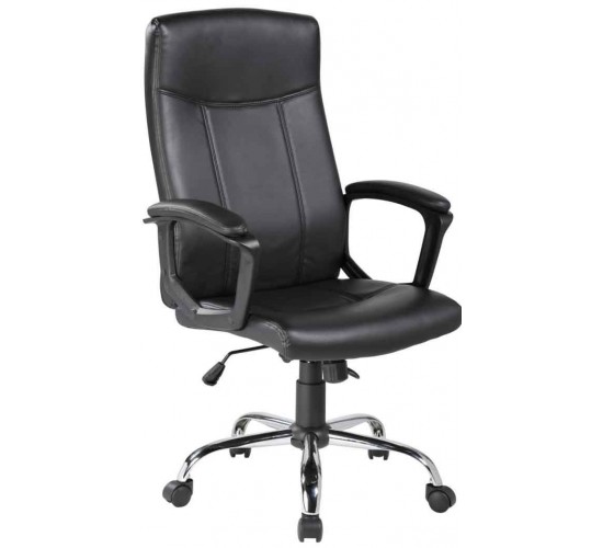 Velco Pro Systems ΚΑΡΕΚΛΑ ΓΡΑΦΕΙΟΥ ΜΑΥΡΗ -ΔΙΑΣΤΑΣΕΙΣ: 62,5x63x110/120cm- ΕΠΙΦΑΝΕΙΑ PU & PVC