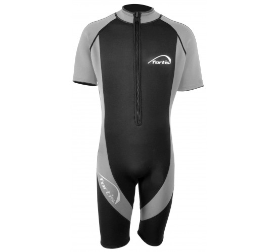 fortis ΣΤΟΛΗ ΚΑΤΑΔΥΣΗΣ MONOSHORT ΑΝΔΡΙΚΗ  ΜΑΥΡΟ-ΓΚΡΙ 3mm XXL