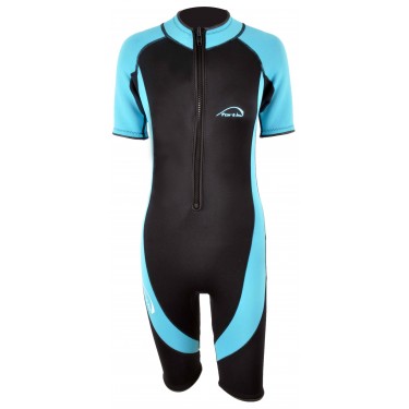 fortis ΣΤΟΛΗ ΚΑΤΑΔΥΣΗΣ MONOSHORT  ΠΑΙΔΙΚΗ ΜΑΥΡΟ-ΜΠΛΕ 3mm Νο5 (108-119cm)