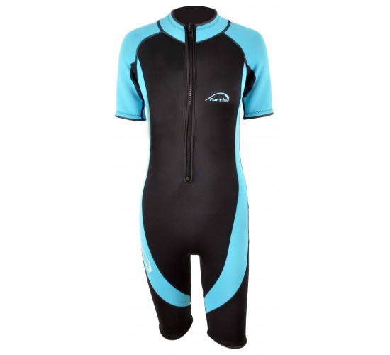fortis ΣΤΟΛΗ ΚΑΤΑΔΥΣΗΣ MONOSHORT  ΠΑΙΔΙΚΗ ΜΑΥΡΟ-ΜΠΛΕ 3mm Νο5 (108-119cm)